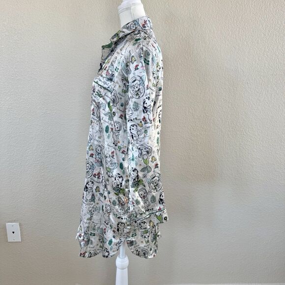 Disney Animators Collection Sleep Shirt Womens Small White Princess Lounge Gown - Picture 9 of 16